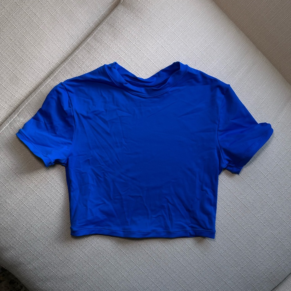 COPY - SKIMS COBALT BLUE SWIM CROP TOP